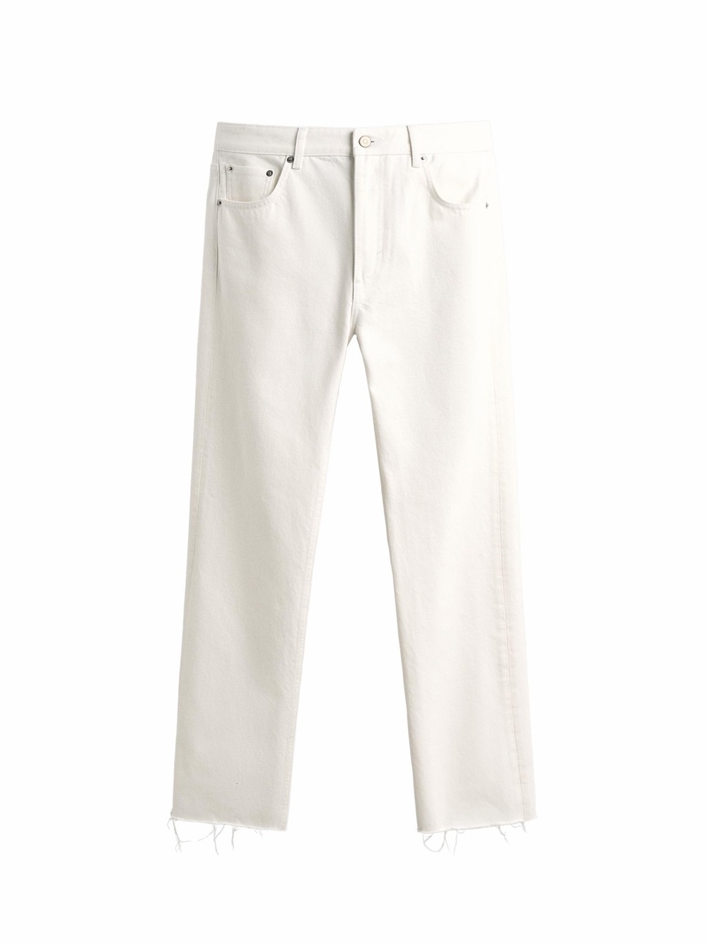 Women's White Straight-Leg Jeans